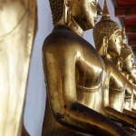row of buddhas at wat pho