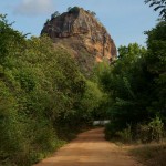 Sigiriya rock from the road.