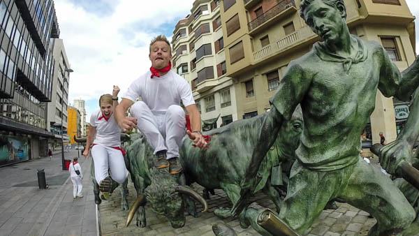 Jump shot taken with the GoPro.
